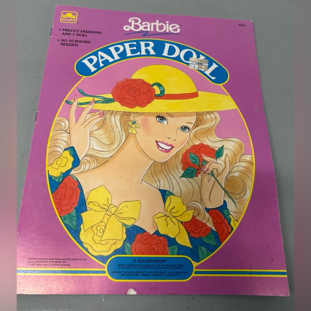 Vintage Barbie Paper Doll Book Mint